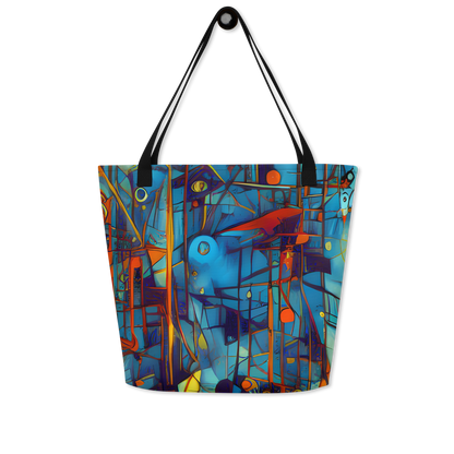 Large Tote Bag w/ Pocket - Abstract Eddy