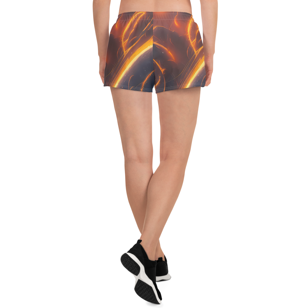 Women’s Athletic Shorts - Inferno Spirals