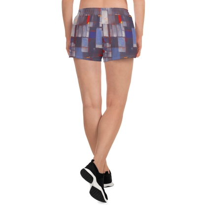 Women’s Athletic Shorts - Cubist Rhythm