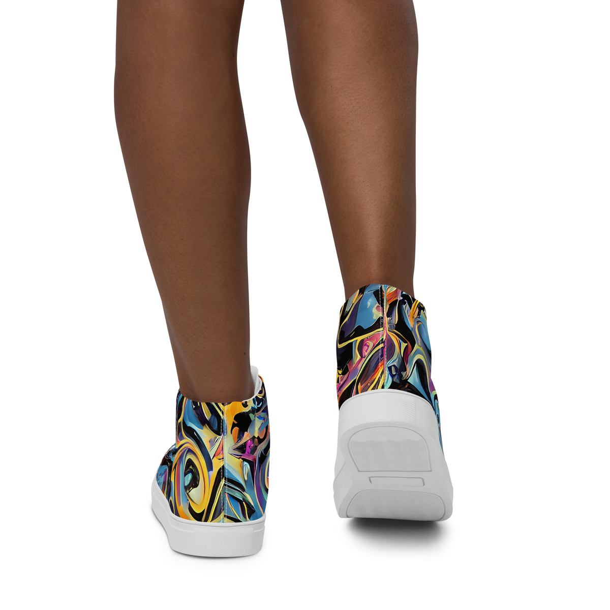 Women's High Top Canvas Shoes - Newtonian Rhapsody