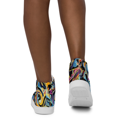 Women's High Top Canvas Shoes - Newtonian Rhapsody