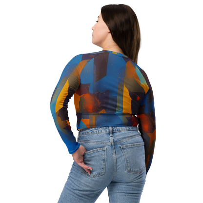Long Sleeve Crop Top - Cubist Dusk