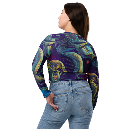 Long Sleeve Crop Top - Stellar Waves