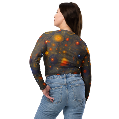 Long Sleeve Crop Top - Chromal Flux