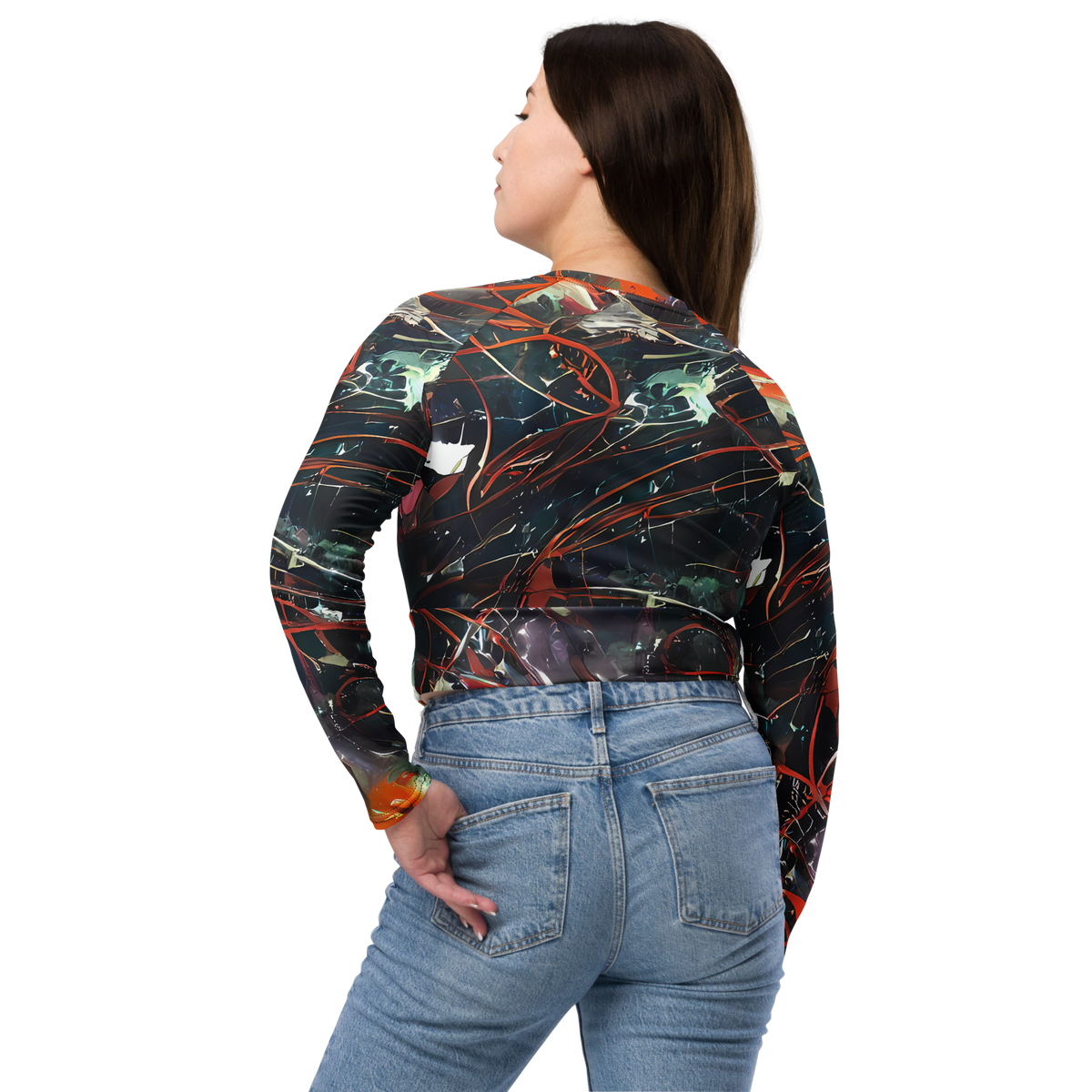 Long Sleeve Crop Top - Chaos Canvas