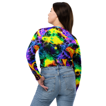 Long Sleeve Crop Top - Vivid Veil