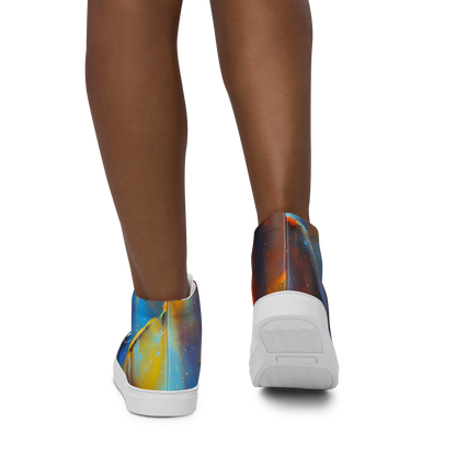 Women's High Top Canvas Shoes - Pliique Spectrum