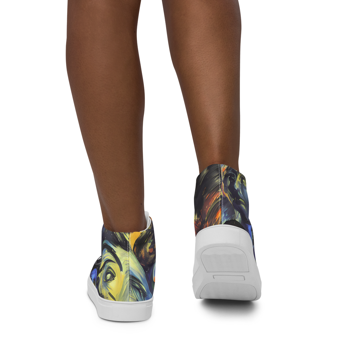 Women's High Top Canvas Shoes - Cosmic Visages