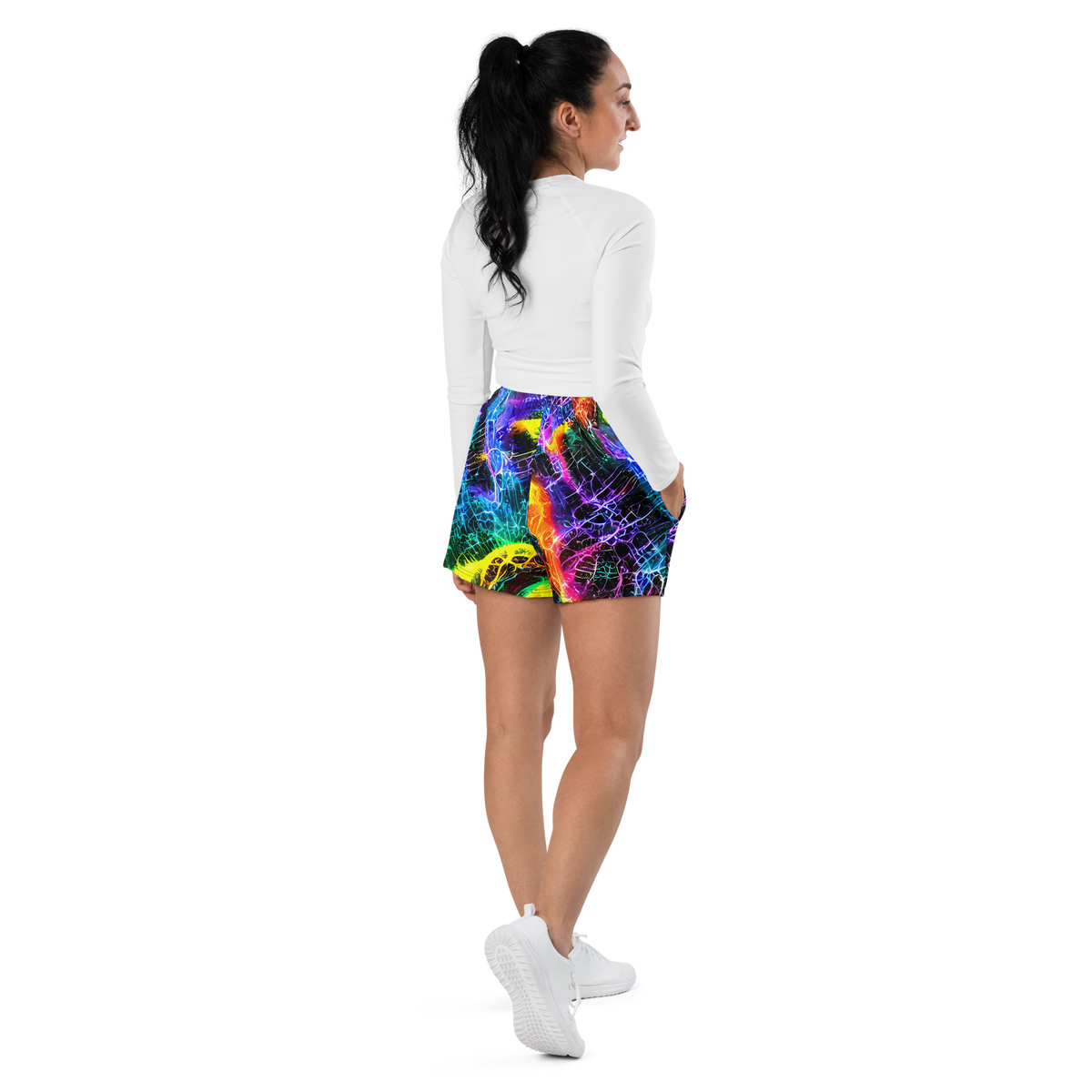 Women’s Athletic Shorts - Vivid Veil