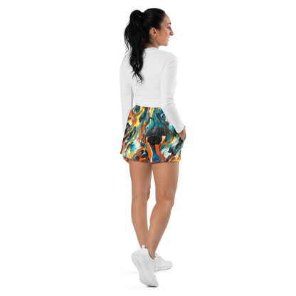 Women’s Athletic Shorts - Chromatic Vortex