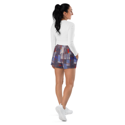 Women’s Athletic Shorts - Cubist Rhythm