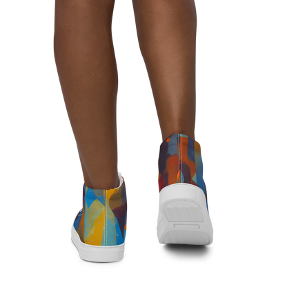 Women's High Top Canvas Shoes - Cubist Dusk