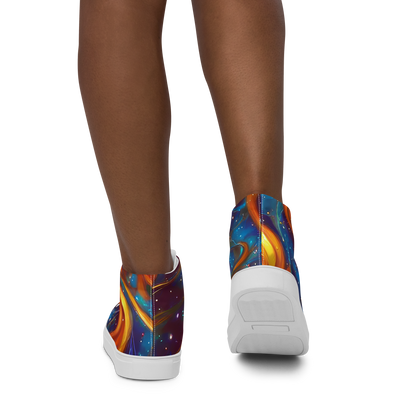 Women's High Top Canvas Shoes - Perez Whirl