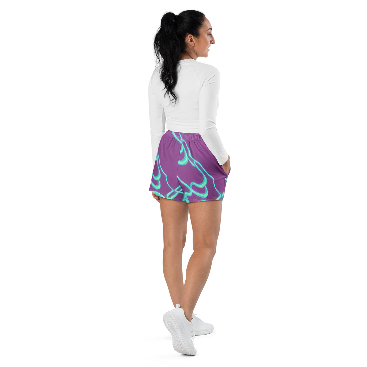 Women’s Athletic Shorts - Neon Drift