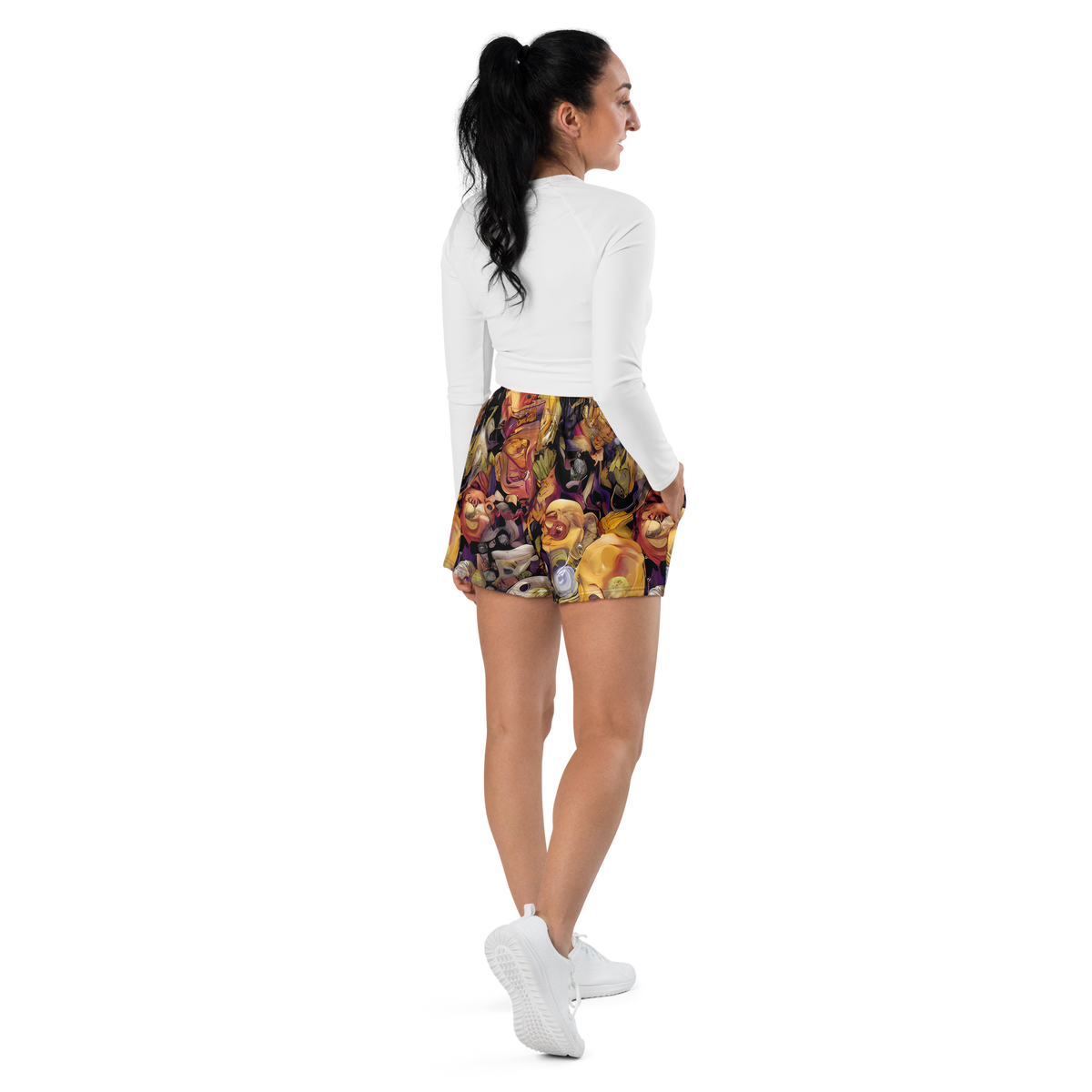 Women’s Athletic Shorts - Arcimboldo Abundance