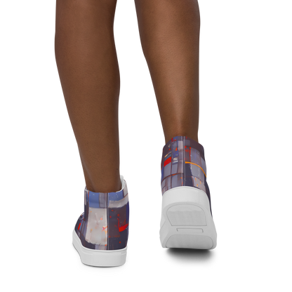 Women's High Top Canvas Shoes - Cubist Rhythm