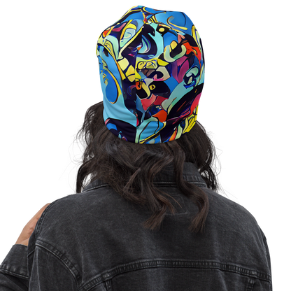 Beanie - Brown Brushwork