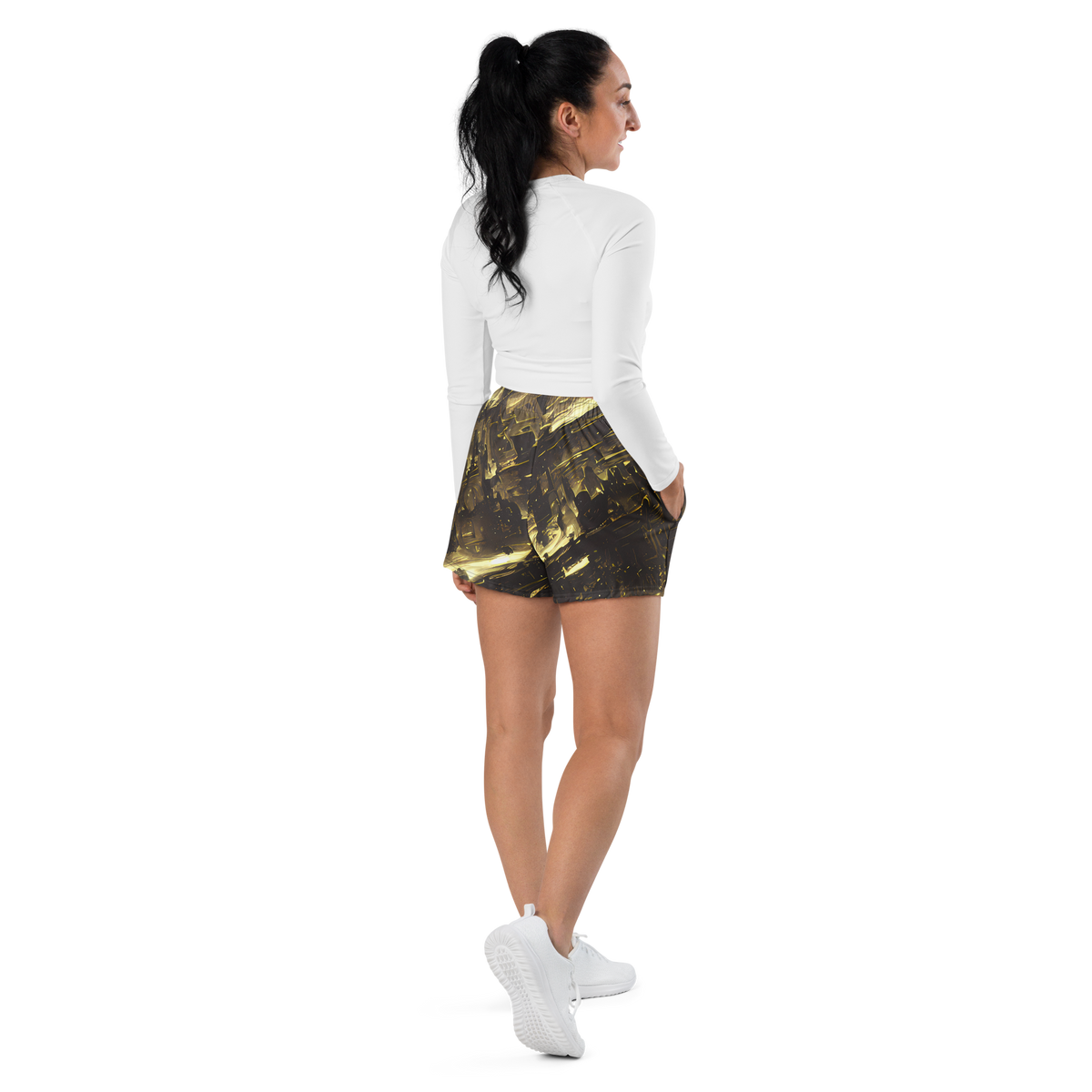Women’s Athletic Shorts - Oceanic Echo