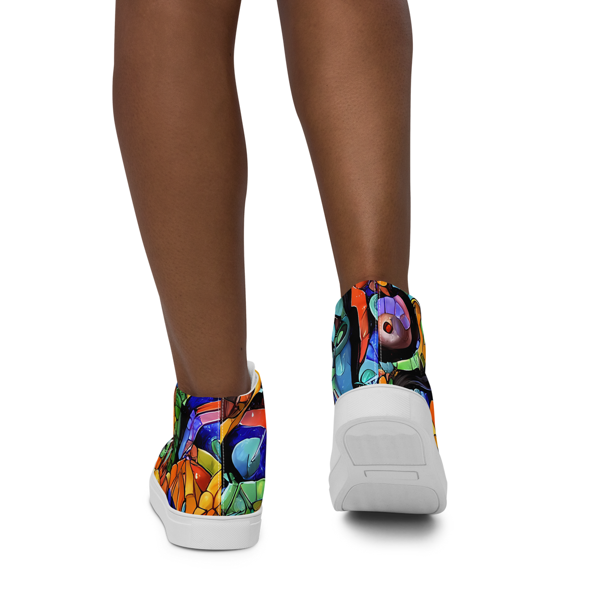 Women's High Top Canvas Shoes - Cascade Muralista