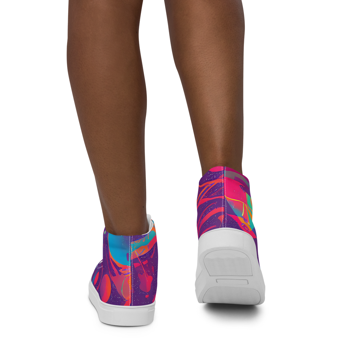 Women's High Top Canvas Shoes - Spheric Rhapsody