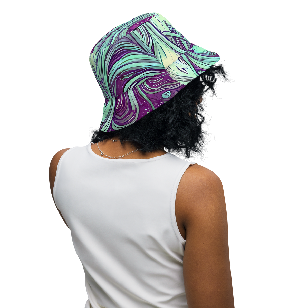 Reversible Bucket Hat - Temple Swirls