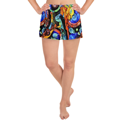 Women’s Athletic Shorts - Cascade Muralista