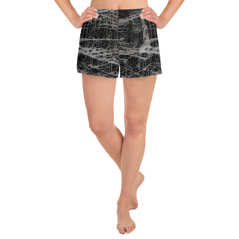 Women’s Athletic Shorts - Monochrome Mesh