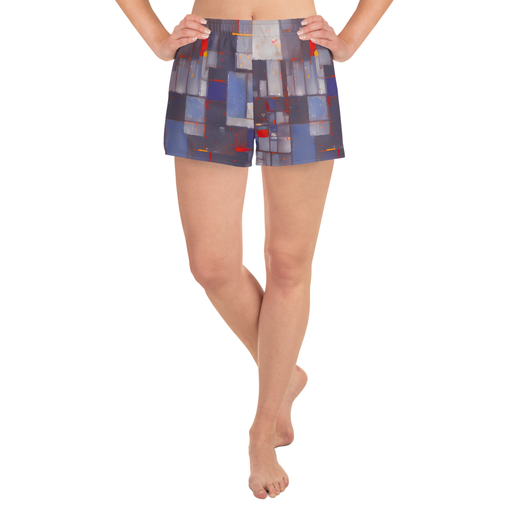 Women’s Athletic Shorts - Cubist Rhythm