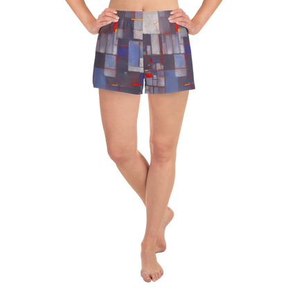 Women’s Athletic Shorts - Cubist Rhythm
