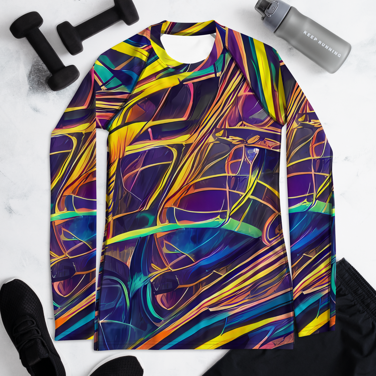 Women's Rash Guard - Vector Rhapsody