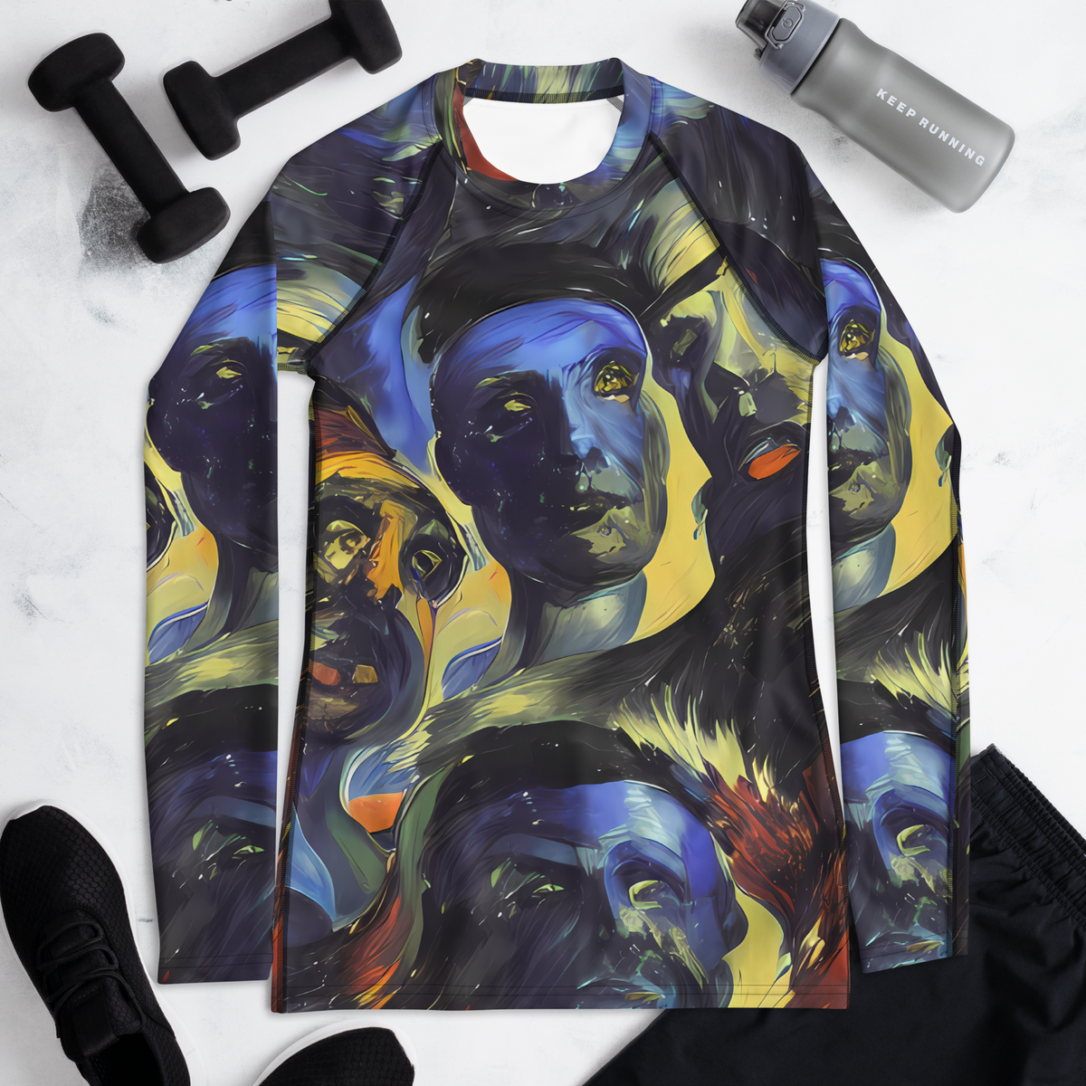 Women's Rash Guard - Cosmic Visages