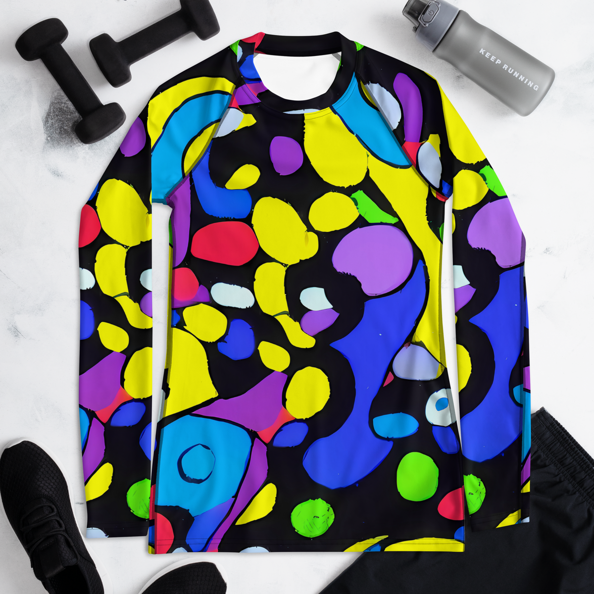 Women's Rash Guard - Miró's Mosaic