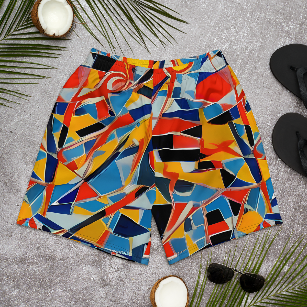 Men's Athletic Shorts - Abstract Mingle