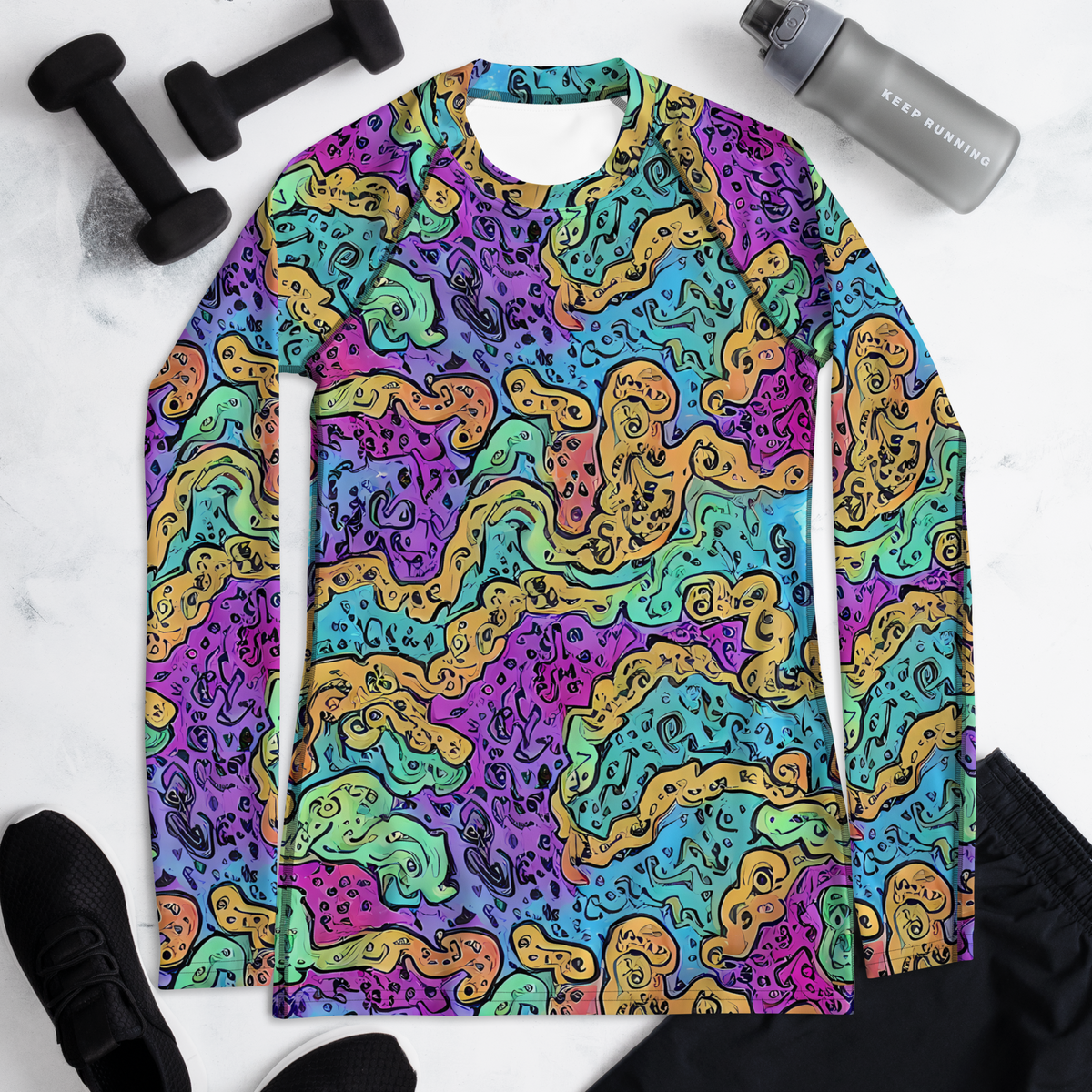 Women's Rash Guard - Intergalactic Graffiti