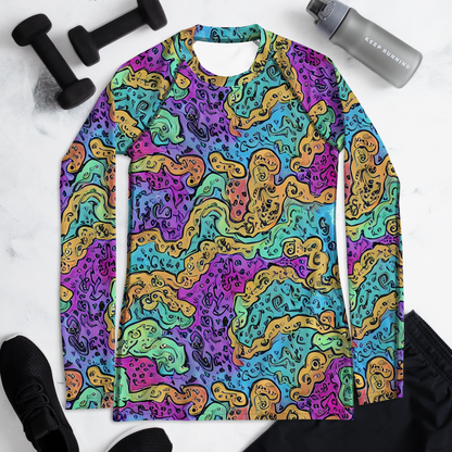 Women's Rash Guard - Intergalactic Graffiti