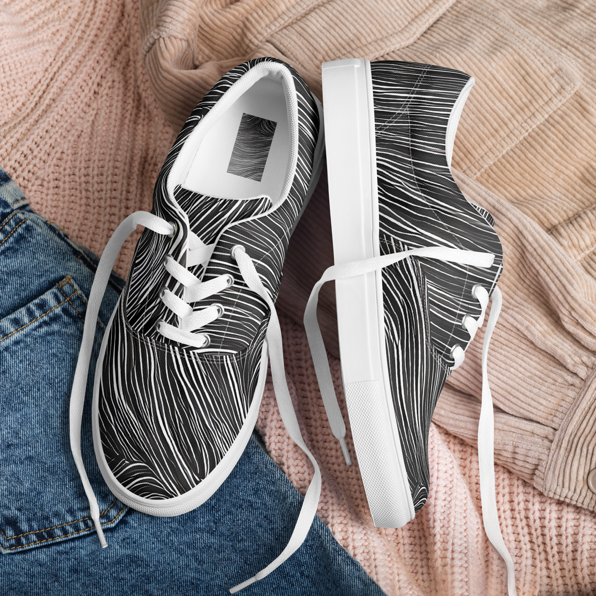 Men's Lace-Up Canvas Shoes - Wirth Waves