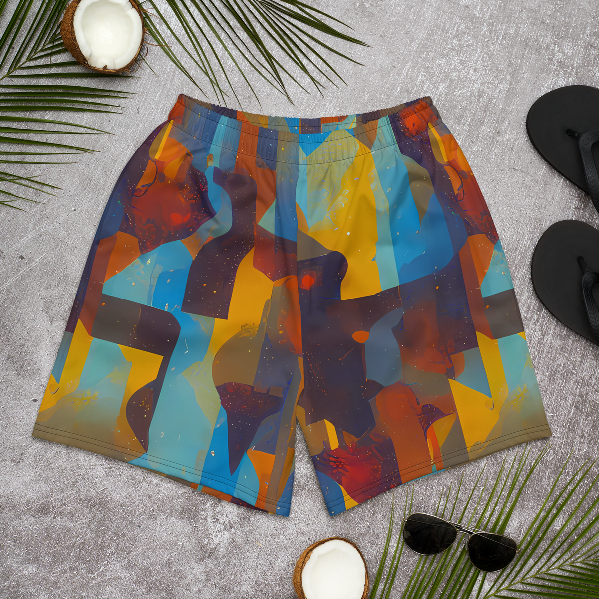 Men's Athletic Shorts - Cubist Dusk