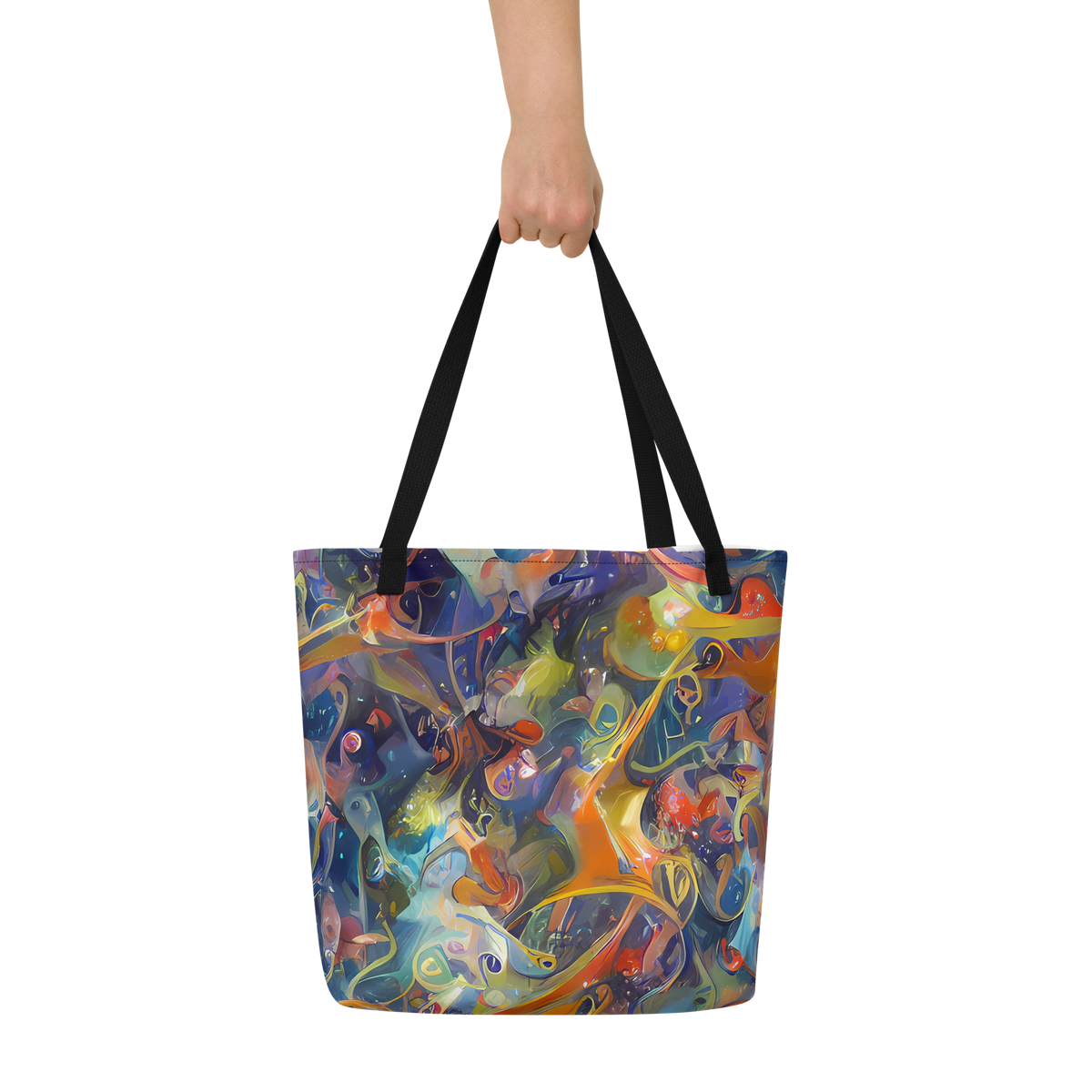 Large Tote Bag w/ Pocket - Spectral Swathe