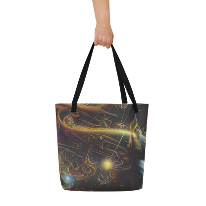 Large Tote Bag w/ Pocket - Galactic Swirl