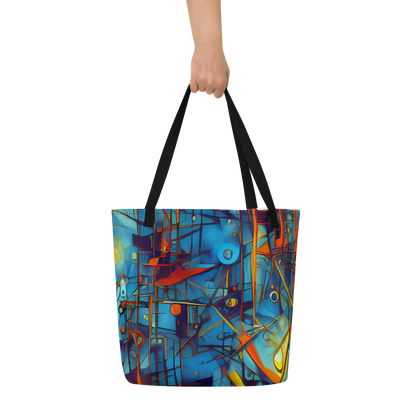 Large Tote Bag w/ Pocket - Abstract Eddy
