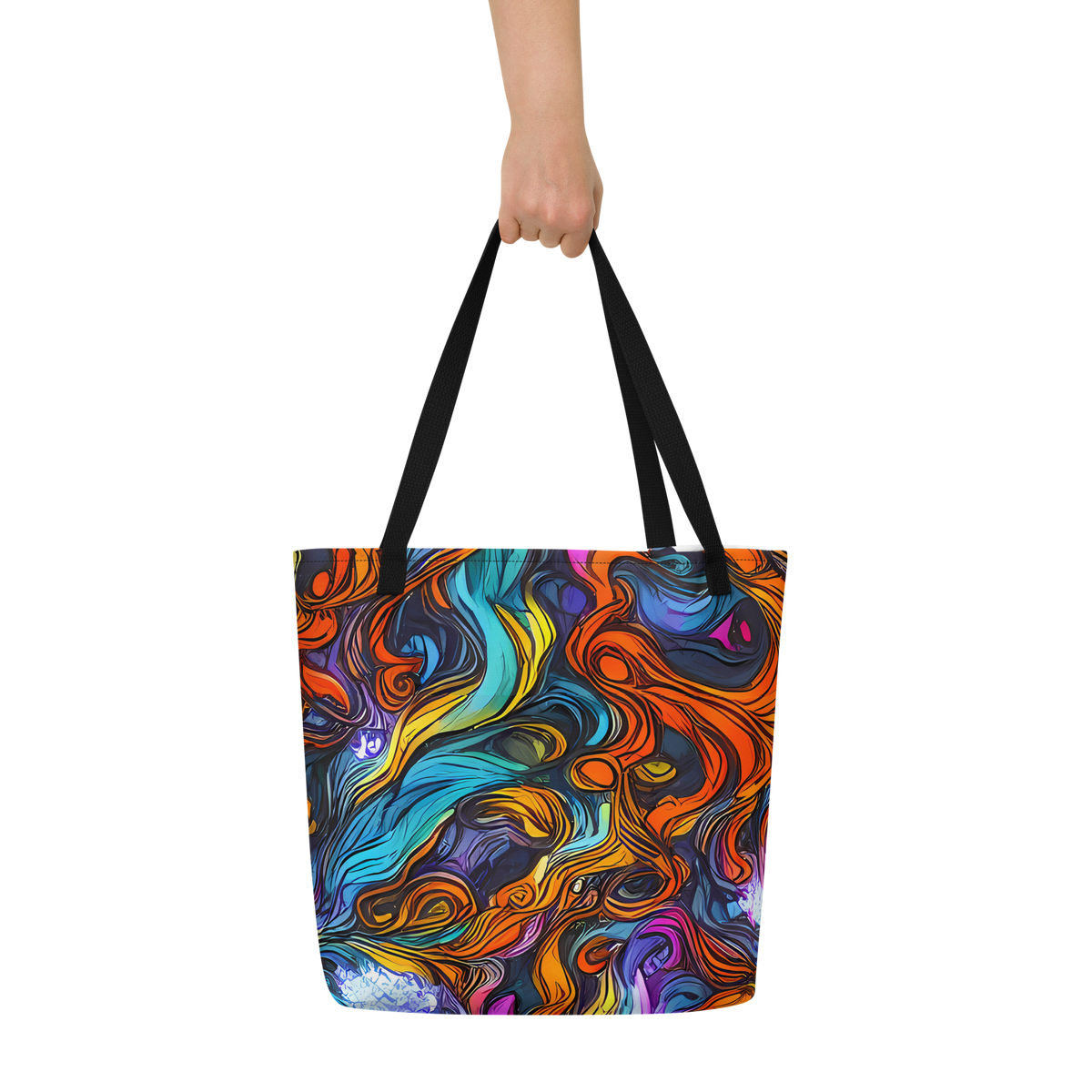 Large Tote Bag w/ Pocket - Guiard's Whirl