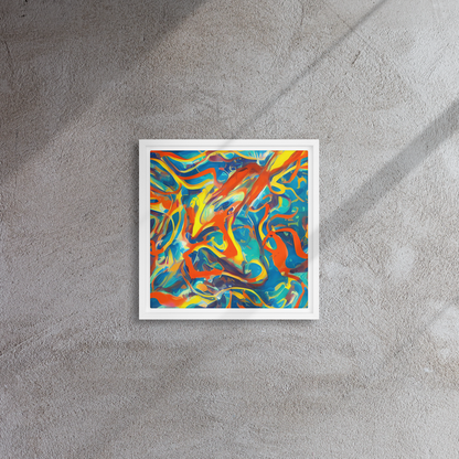 Framed Canvas - Chromatic Fusion