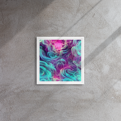Framed Canvas - Galactic Bloom