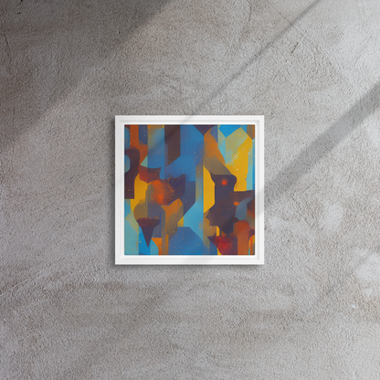 Framed Canvas - Cubist Dusk