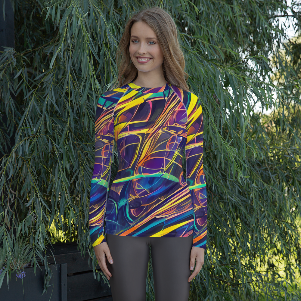 Women's Rash Guard - Vector Rhapsody