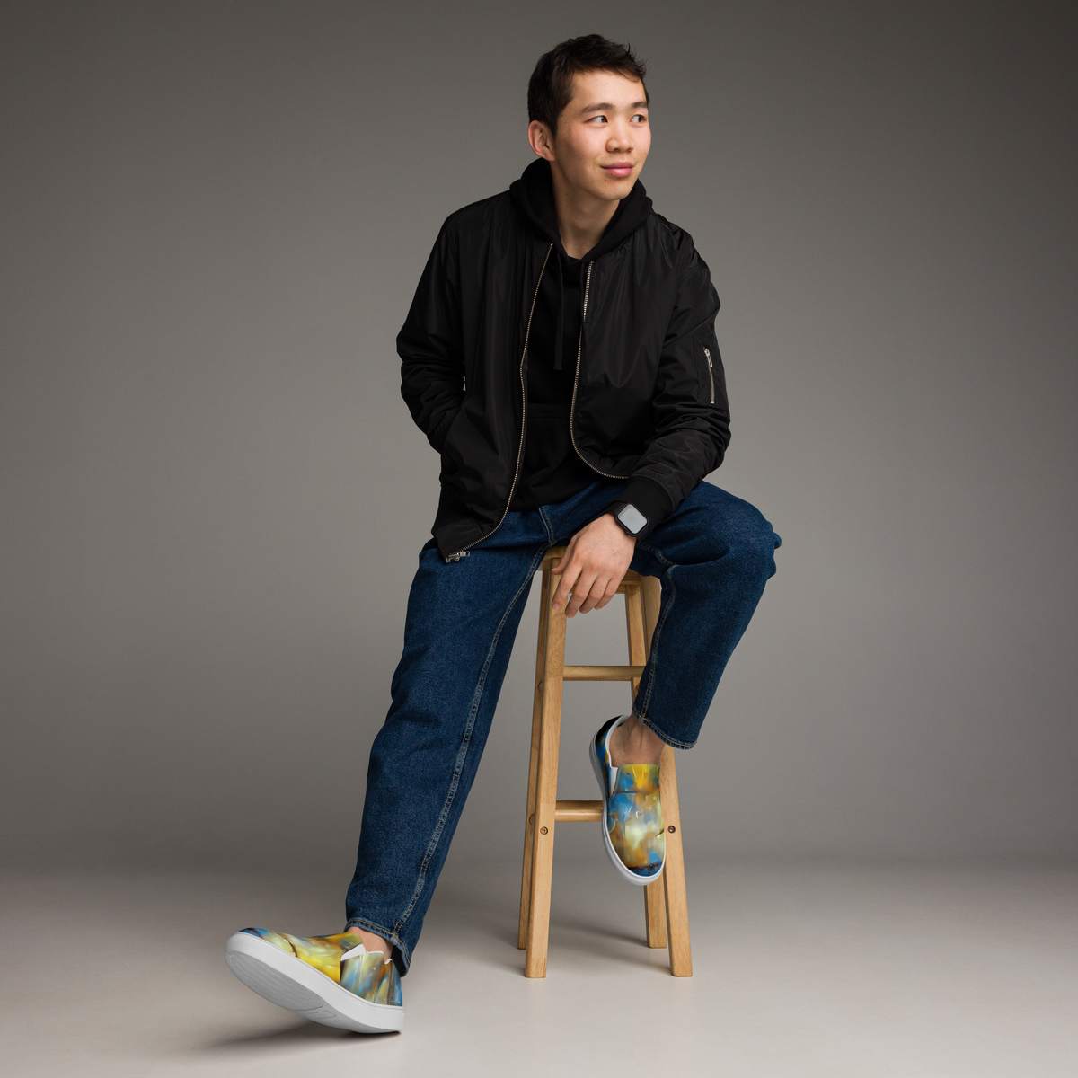 Men's Slip-On Canvas Shoes - Kohn Cubism