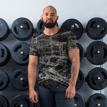 Men's Athletic T-Shirt - Monochrome Mesh