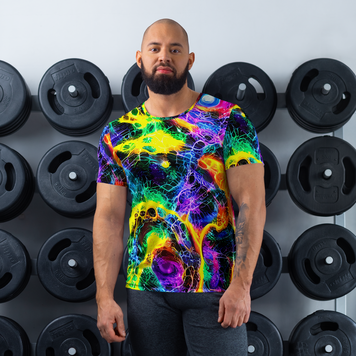 Men's Athletic T-Shirt - Vivid Veil
