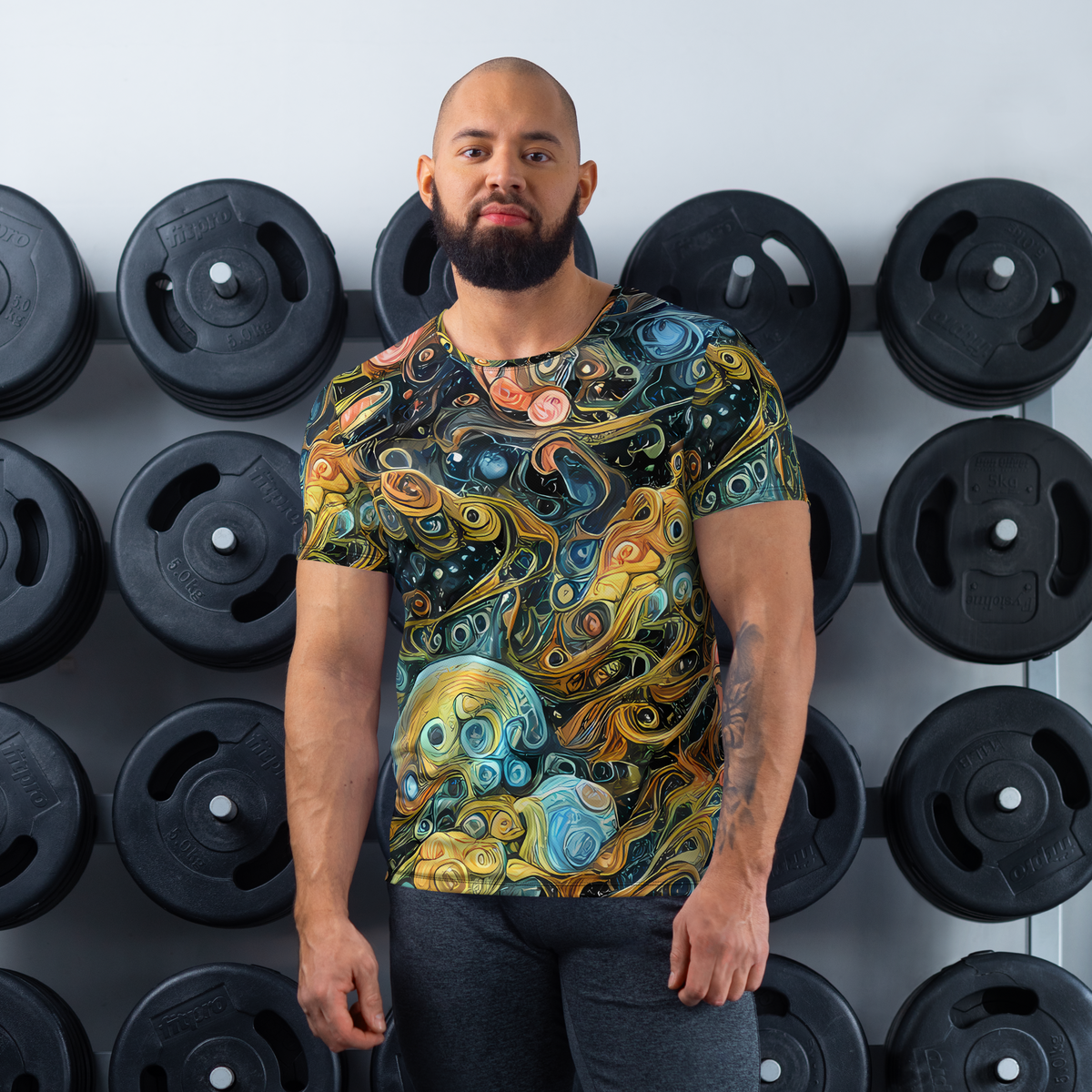 Men's Athletic T-Shirt - Wild Cosmos