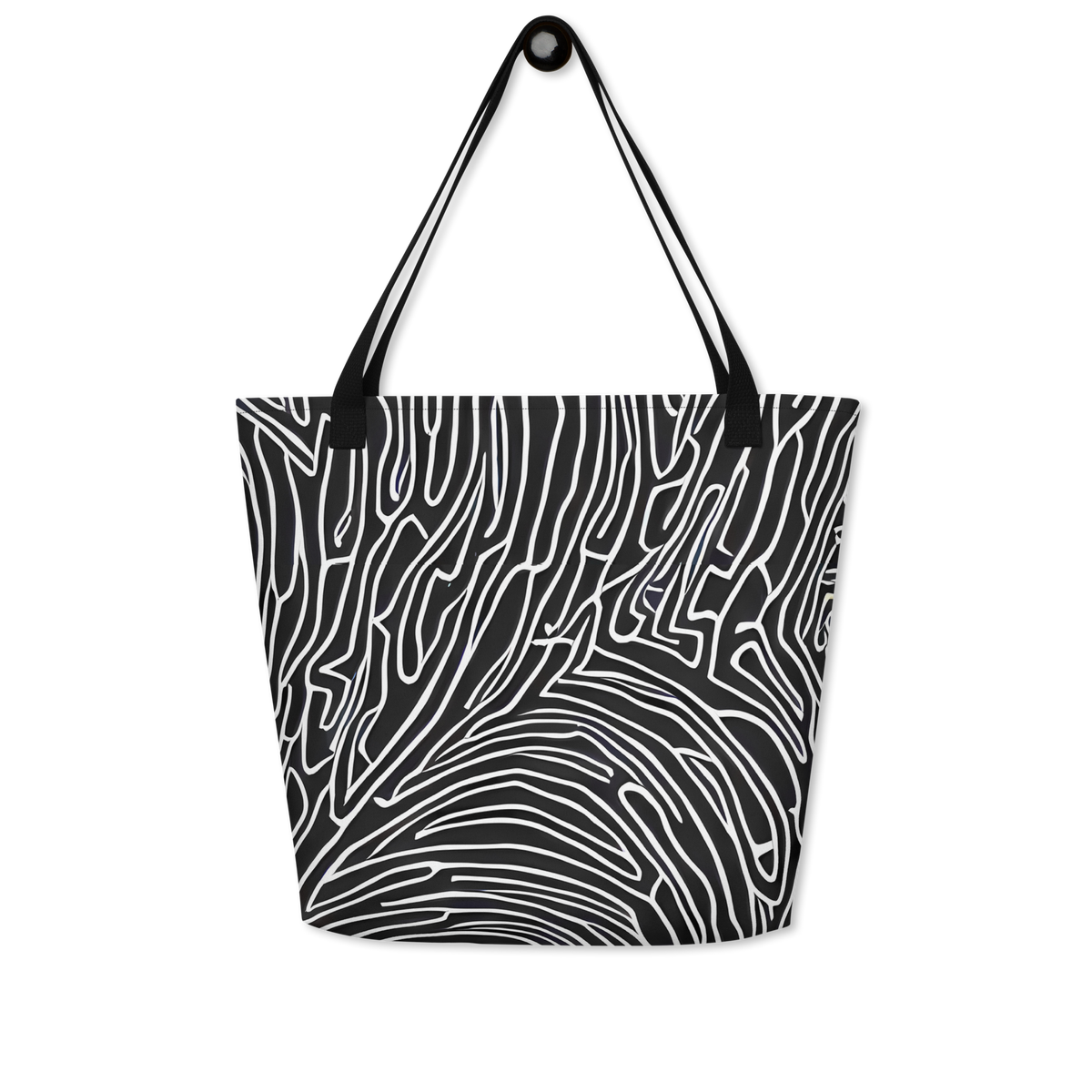Large Tote Bag w/ Pocket - Acconci Waves
